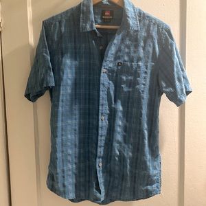 Quicksilver men’s cobalt blue plaid shirt